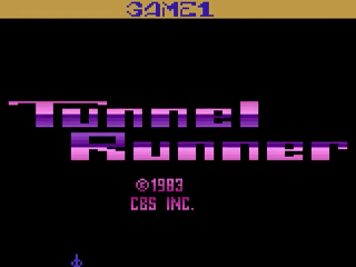 Tunnel Runner title screen for Atari 2600